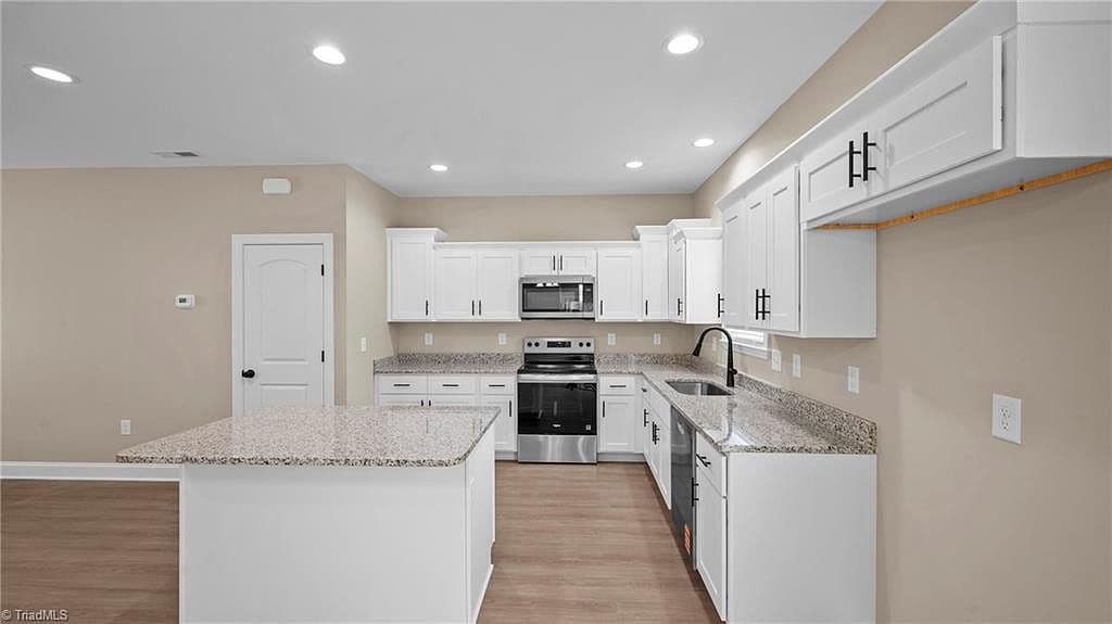 Kitchen with deck view