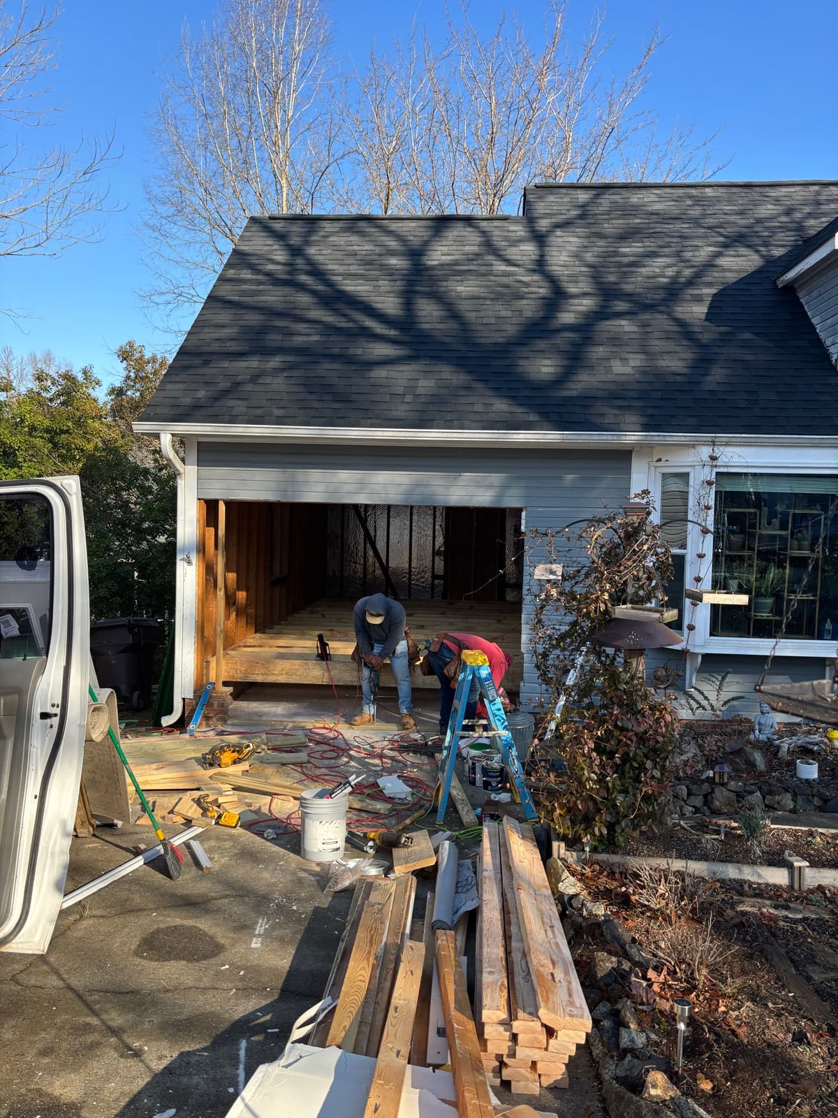 Before — garage interior