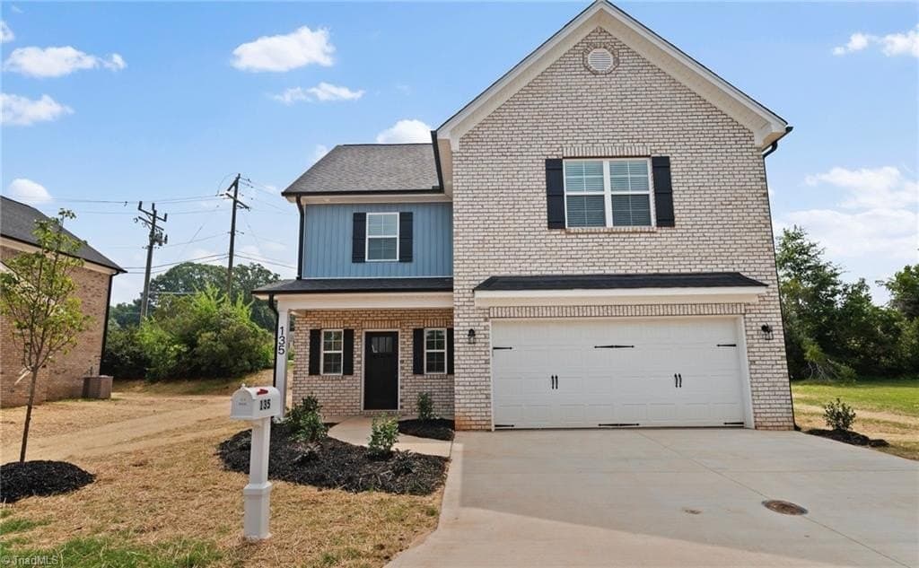 Brick new construction daytime exterior
